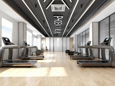 现代健身房3D模型下载